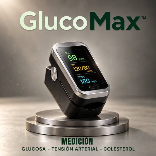 GlucoMax™ 3 en 1 - Medidor de Glucosa Sin Dolor + Colesterol + Presión Arterial + Oxígeno + ENVÍO GRATIS