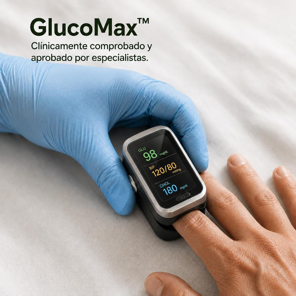 GlucoMax™ 3 en 1 - Medidor de Glucosa Sin Dolor + Colesterol + Presión Arterial + Oxígeno + ENVÍO GRATIS